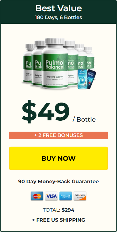 PulmoBalance 6 Bottles 180-Day Best Value